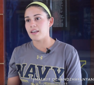Navy Women's Soccer Team - Natalie Dzhandzhapanyan Freedom FC Alumni